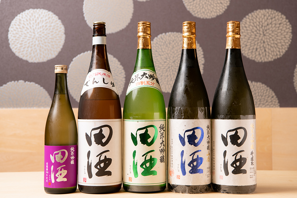 日本酒の豊富な品揃え